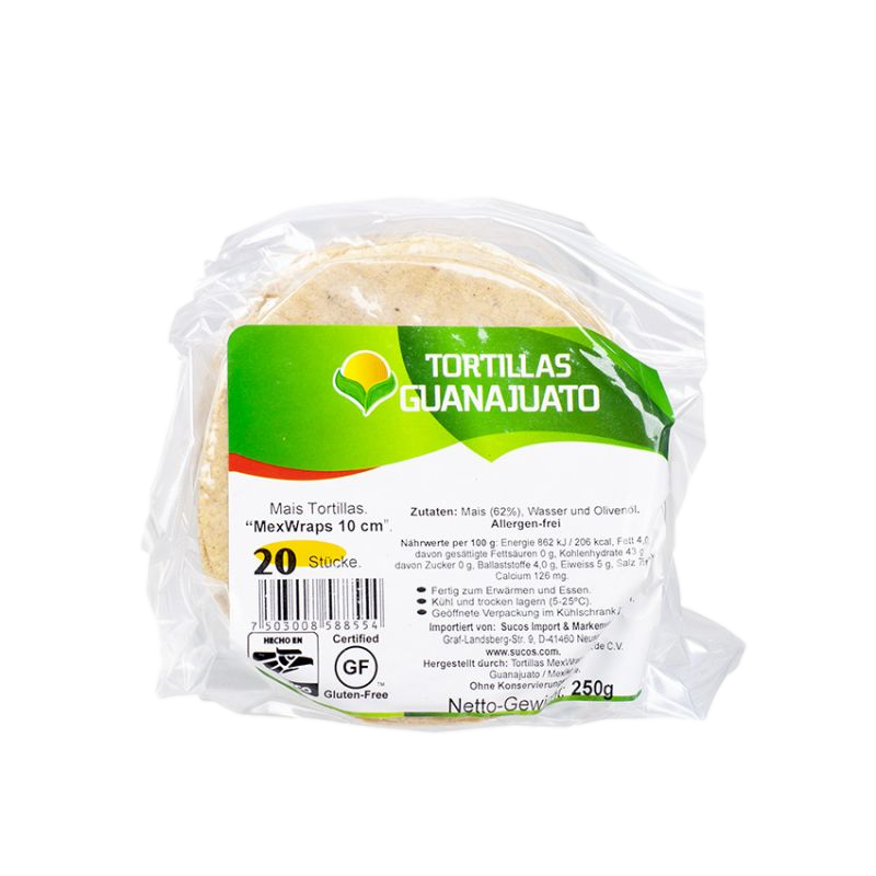 Guanajuato Mais Tortillas Tortillas de Maíz, Ø 10cm, 250g