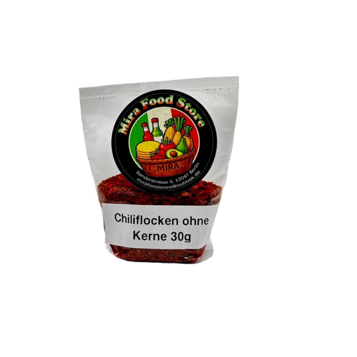 Chiliflocken ohne Kerne 30g – Mira Food Store
