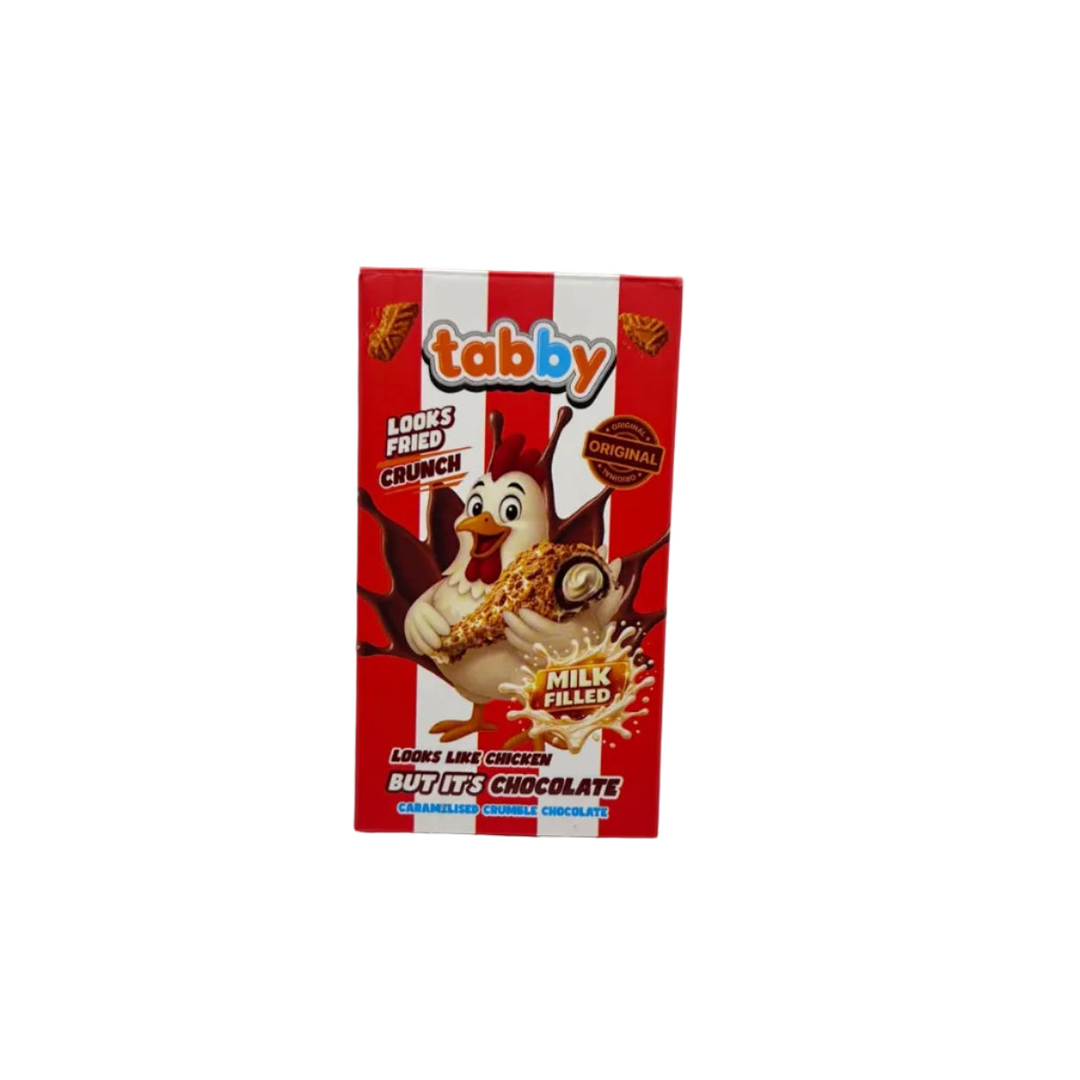 Tabby Milk Filled Schokolade, Vorderseite der Packung