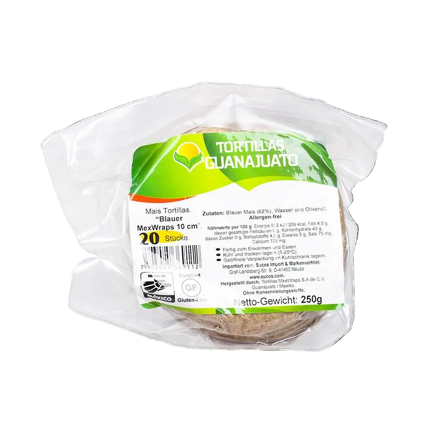 Guanajuato Tortillas Azul 10 cm blau Mais 250g