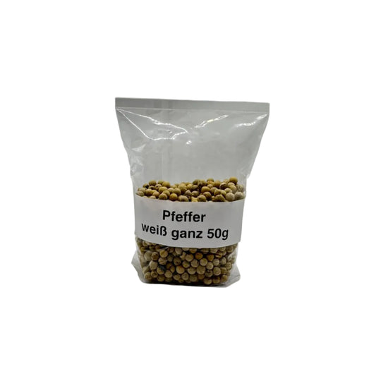 Pfeffer weiß ganz 50g – Mira Food Store