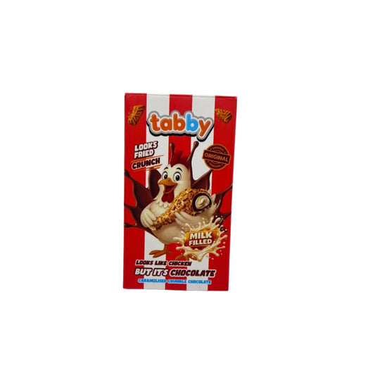 Tabby Milk Filled Schokolade, Vorderseite der Packung