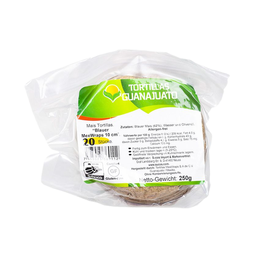 Guanajuato Tortillas Azul  10 cm blau Mais 250g