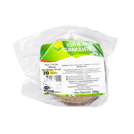 Guanajuato Tortillas Azul  10 cm blau Mais 250g